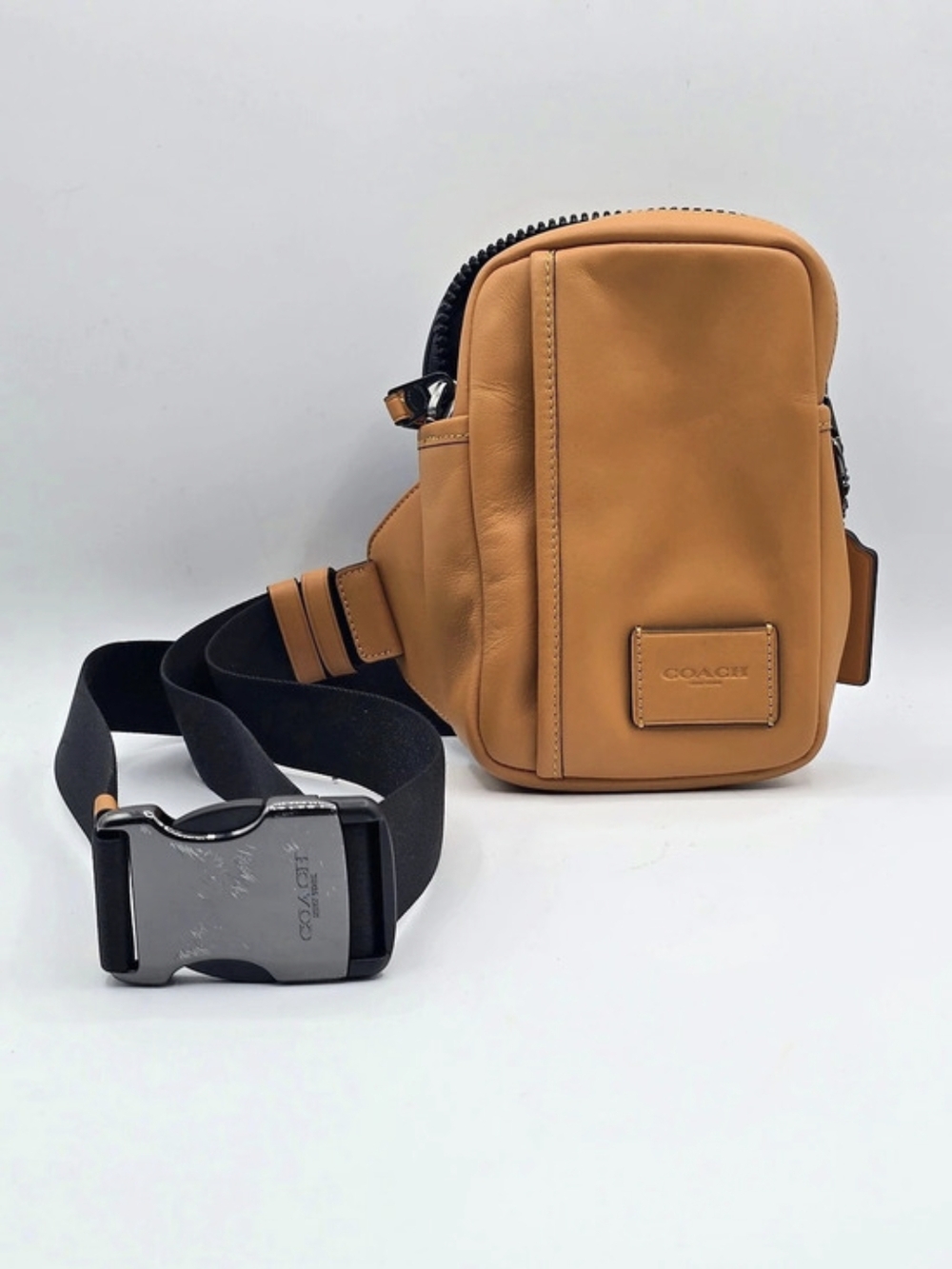 Coach Edge L Small Leather Belt Bag Brown & Black Crossbody Bag
